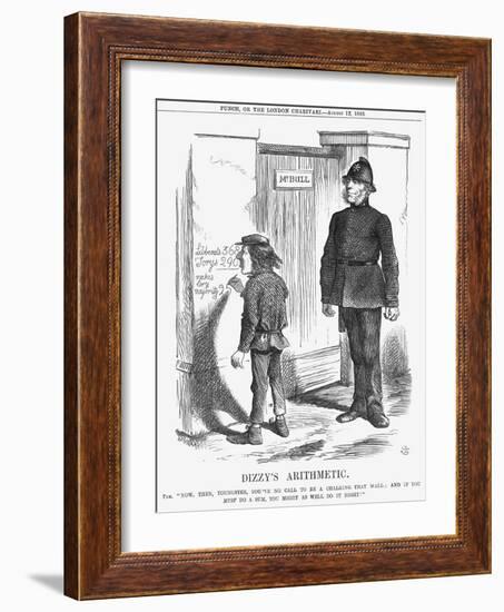 Dizzy's Arithmetic, 1865-John Tenniel-Framed Giclee Print