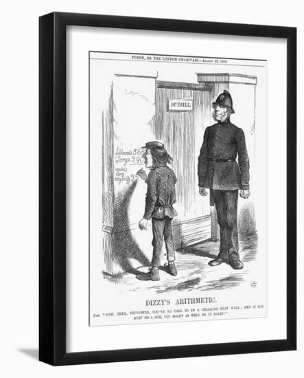 Dizzy's Arithmetic, 1865-John Tenniel-Framed Giclee Print