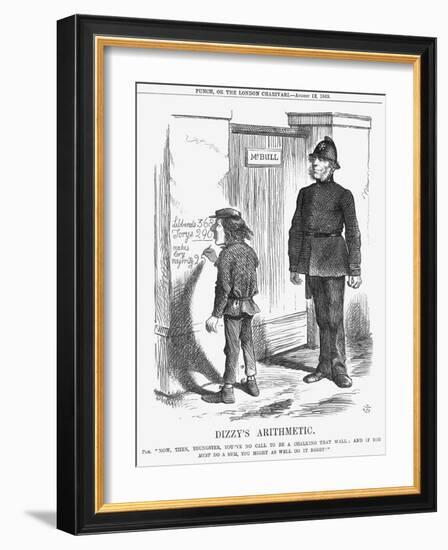 Dizzy's Arithmetic, 1865-John Tenniel-Framed Giclee Print