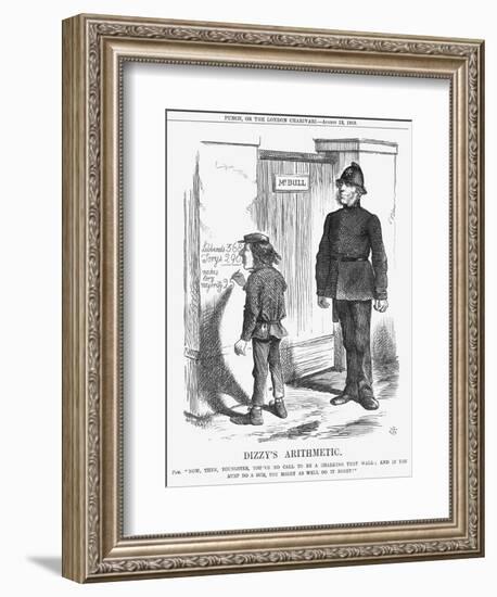 Dizzy's Arithmetic, 1865-John Tenniel-Framed Giclee Print