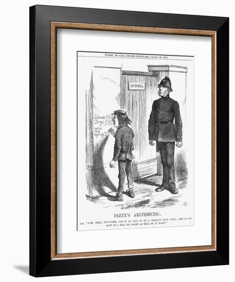 Dizzy's Arithmetic, 1865-John Tenniel-Framed Giclee Print