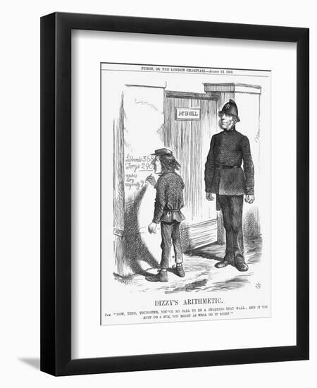 Dizzy's Arithmetic, 1865-John Tenniel-Framed Giclee Print