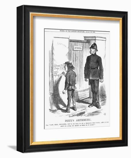 Dizzy's Arithmetic, 1865-John Tenniel-Framed Giclee Print