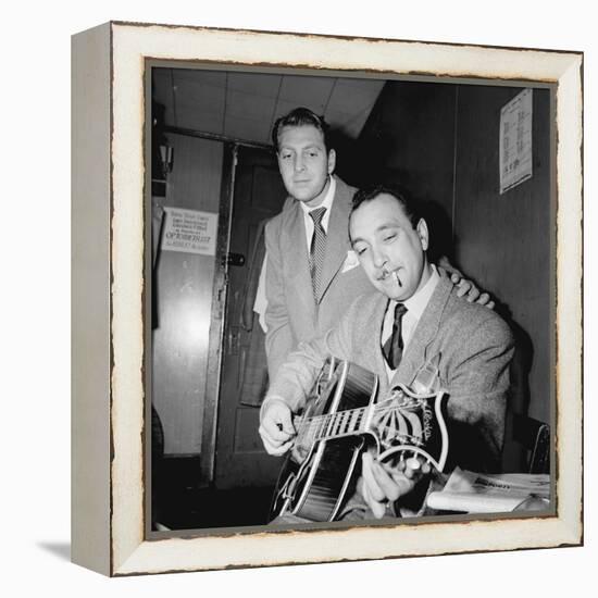 Django Reinhardt and David Rose at the Aquarium in New York City,1946-William Paul Gottlieb-Framed Premier Image Canvas