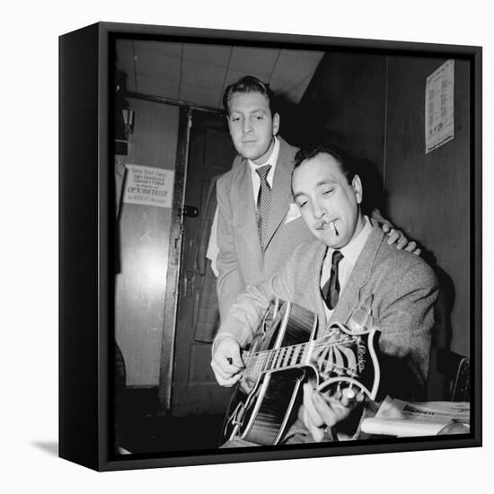 Django Reinhardt and David Rose at the Aquarium in New York City,1946-William Paul Gottlieb-Framed Premier Image Canvas