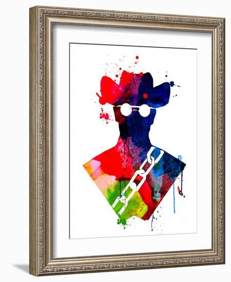 Django Watercolor-Lora Feldman-Framed Art Print