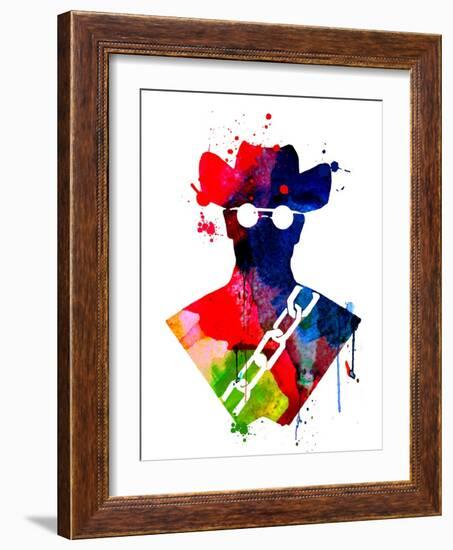 Django Watercolor-Lora Feldman-Framed Art Print