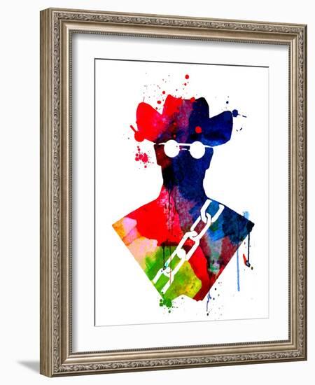 Django Watercolor-Lora Feldman-Framed Art Print