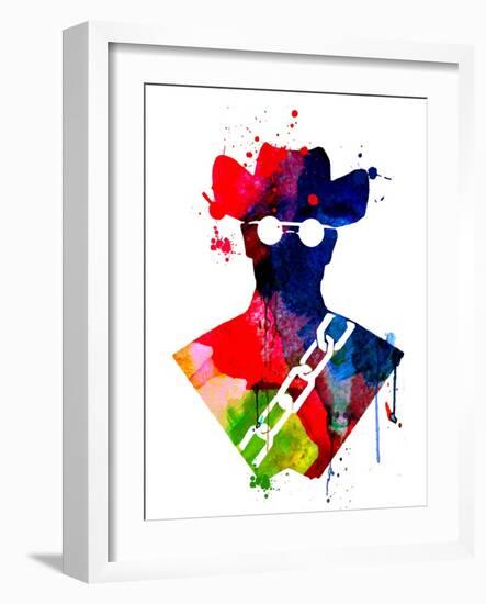 Django Watercolor-Lora Feldman-Framed Art Print