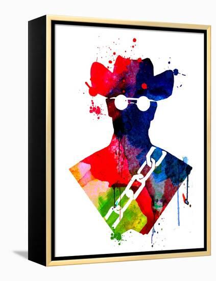 Django Watercolor-Lora Feldman-Framed Stretched Canvas