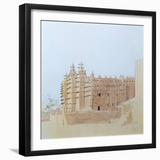 Djenne (Mali) Grande Mosquee, Tuesday, 2000-Charlie Millar-Framed Giclee Print