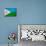 Djibouti Flag Design with Wood Patterning - Flags of the World Series-Philippe Hugonnard-Mounted Art Print displayed on a wall