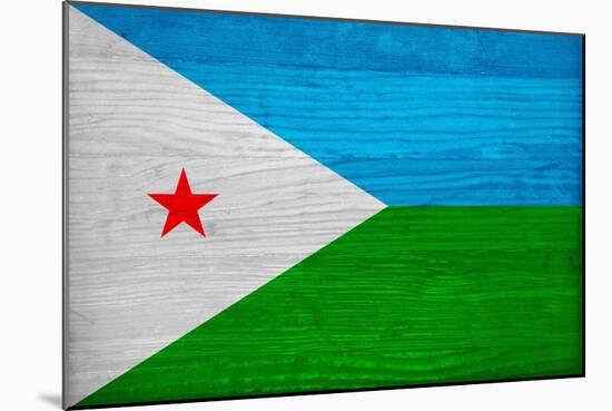 Djibouti Flag Design with Wood Patterning - Flags of the World Series-Philippe Hugonnard-Mounted Art Print