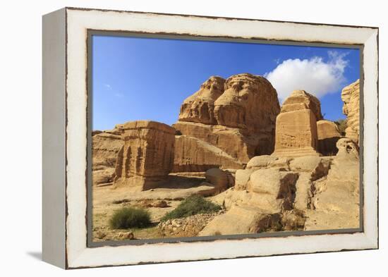 Djinn Blocks, Bab As-Siq (Entrance to the Siq), Petra, Jordan, Middle East-Eleanor Scriven-Framed Premier Image Canvas