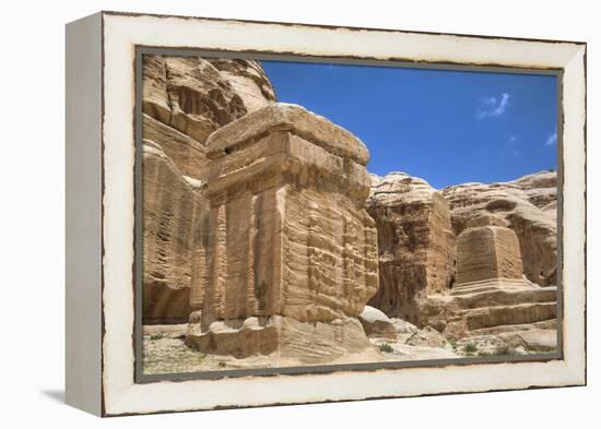 Djinn Blocks, Dating from Between 50 BC and 50 Ad, Petra, Jordan, Middle East-Richard Maschmeyer-Framed Premier Image Canvas