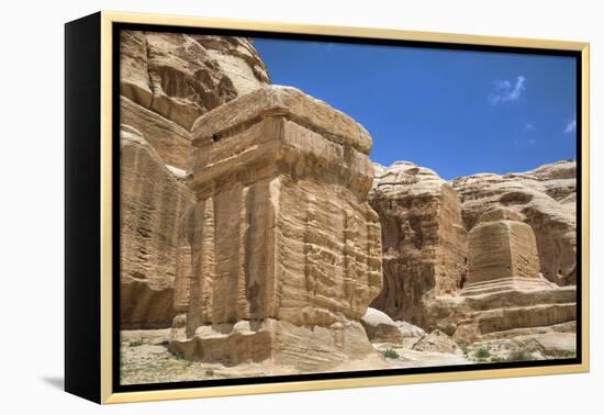 Djinn Blocks, Dating from Between 50 BC and 50 Ad, Petra, Jordan, Middle East-Richard Maschmeyer-Framed Premier Image Canvas