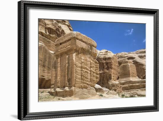 Djinn Blocks, Dating from Between 50 BC and 50 Ad, Petra, Jordan, Middle East-Richard Maschmeyer-Framed Photographic Print