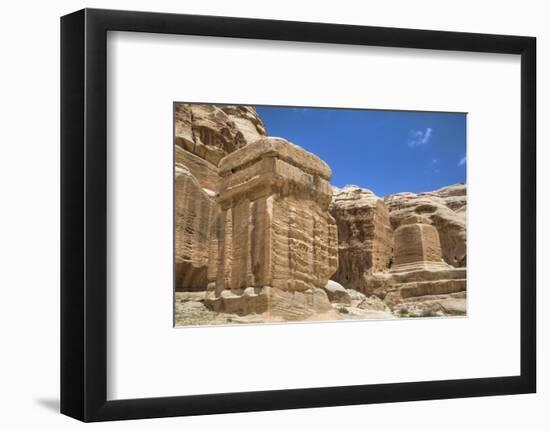 Djinn Blocks, Dating from Between 50 BC and 50 Ad, Petra, Jordan, Middle East-Richard Maschmeyer-Framed Photographic Print