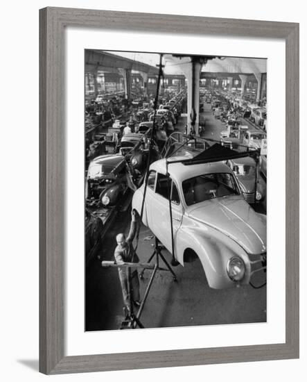 Dkw Auto Works, New 1954 Opels Getting Made-Ralph Crane-Framed Photographic Print