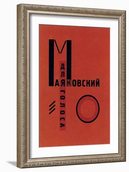 Dlia Golosa' (For the Voic), Berlin, 1923-Lazar Markovich Lissitzky-Framed Giclee Print