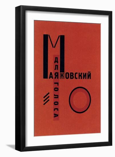 Dlia Golosa' (For the Voic), Berlin, 1923-Lazar Markovich Lissitzky-Framed Giclee Print