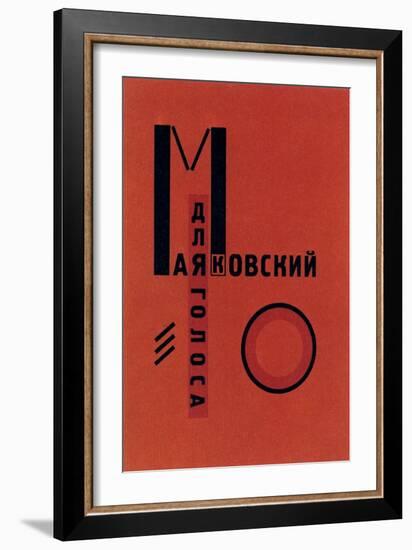 Dlia Golosa' (For the Voic), Berlin, 1923-Lazar Markovich Lissitzky-Framed Giclee Print