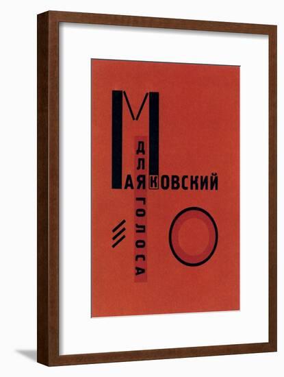 Dlia Golosa' (For the Voic), Berlin, 1923-Lazar Markovich Lissitzky-Framed Giclee Print