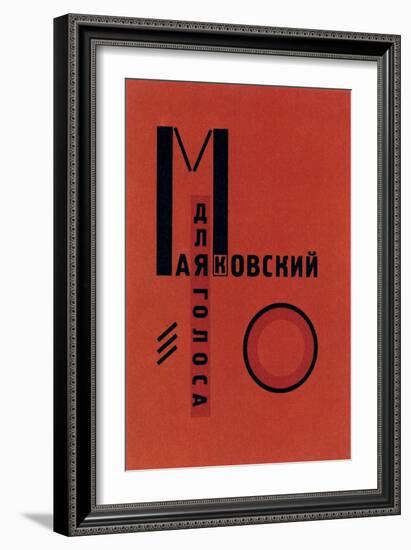 Dlia Golosa' (For the Voic), Berlin, 1923-Lazar Markovich Lissitzky-Framed Giclee Print