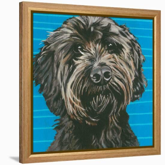 Dlynn's Dogs - Mini-Dlynn Roll-Framed Stretched Canvas