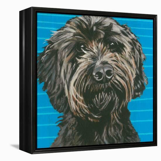 Dlynn's Dogs - Mini-Dlynn Roll-Framed Stretched Canvas