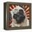 Dlynn's Dogs - Puggins-Dlynn Roll-Framed Stretched Canvas