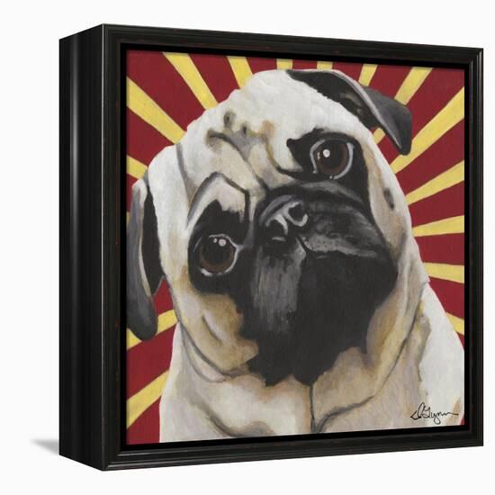 Dlynn's Dogs - Puggins-Dlynn Roll-Framed Stretched Canvas
