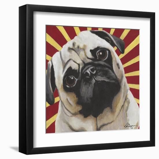 Dlynn's Dogs - Puggins-Dlynn Roll-Framed Art Print