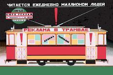 Advertise on the Tram-Dmitri Bulanov-Framed Stretched Canvas