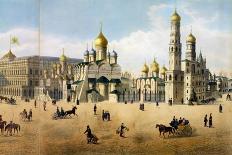 Cathedrals of the Annunciation and the Archangel, from a Panorama of Moscow-Dmitri Indieitzeff-Framed Giclee Print