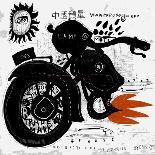 Image of motorcycle, which is made in the style of graffiti-Dmitriip-Art Print