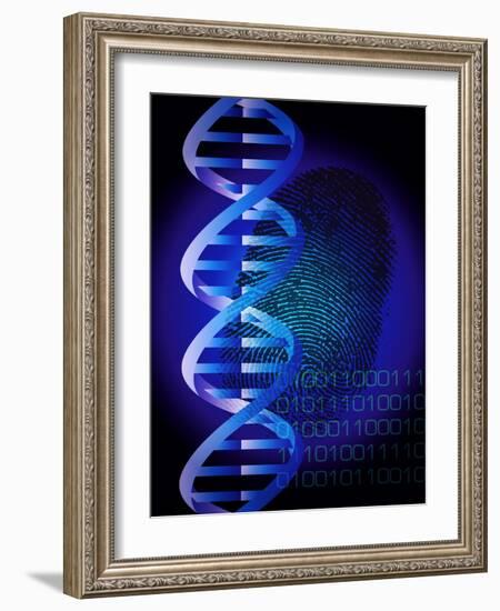 DNA Fingerprint-David Nicholls-Framed Photographic Print