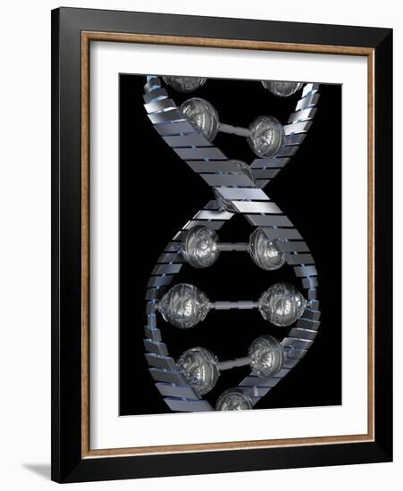 DNA Molecule, Computer Artwork-David Mack-Framed Photographic Print