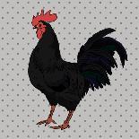 Realistic Broody Chicken and Baby Chick Side View-dNaya-Art Print