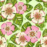 Romantic Floral Seamless Pattern-dNaya-Art Print