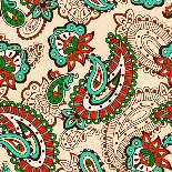 Turkish Cucumber Seamless Pattern Beige Style-dNaya-Framed Premium Giclee Print
