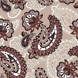 Turkish Cucumber Seamless Pattern Beige Style-dNaya-Art Print
