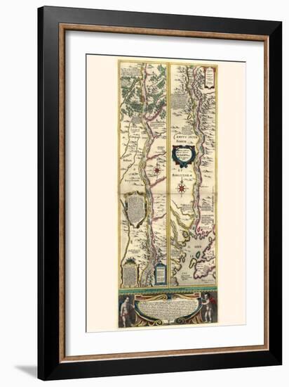 Dnieper River From Cherkasy To The Estuary-Willem Janszoon Blaeu-Framed Art Print