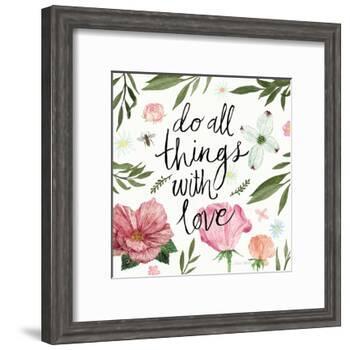 Do All things with Love-Sara Zieve Miller-Framed Art Print