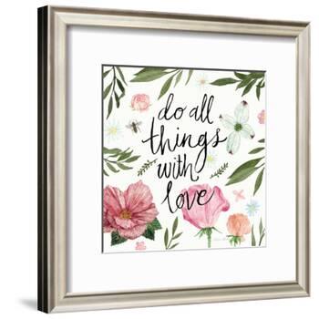 Do All things with Love-Sara Zieve Miller-Framed Art Print