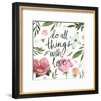 Do All things with Love-Sara Zieve Miller-Framed Art Print