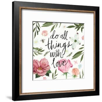 Do All things with Love-Sara Zieve Miller-Framed Art Print