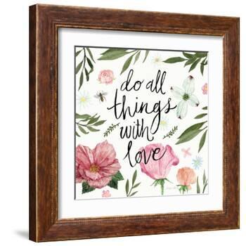 Do All things with Love-Sara Zieve Miller-Framed Art Print