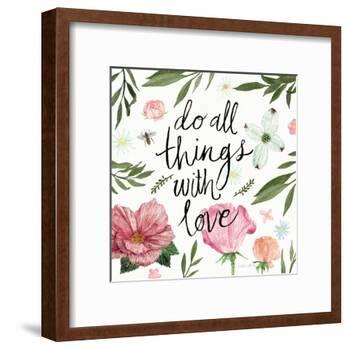 Do All things with Love-Sara Zieve Miller-Framed Art Print