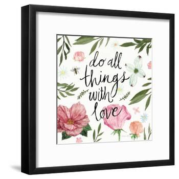 Do All things with Love-Sara Zieve Miller-Framed Art Print